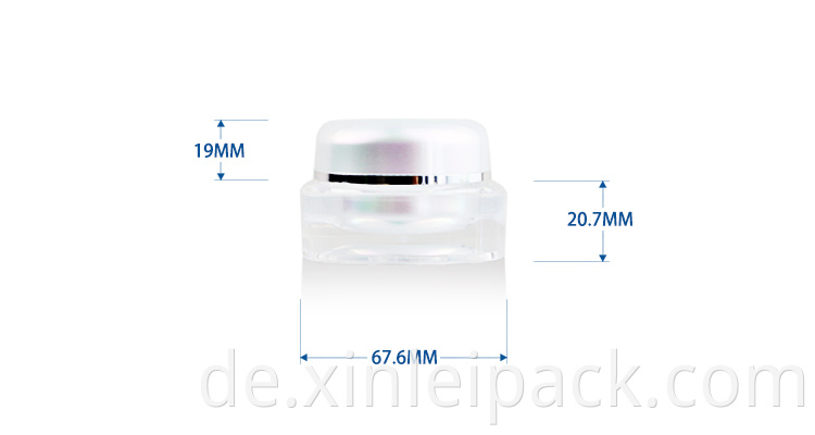 15 g Classic Square Cosmetic Acrylic Jar 